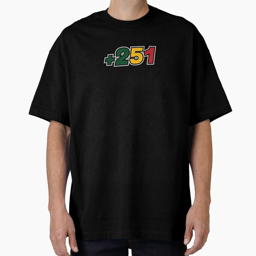 251 Ethiopian Area Code T-Shirt - Graphic Print Men Women - T-Shirt, Sweatshirt, Hoodie