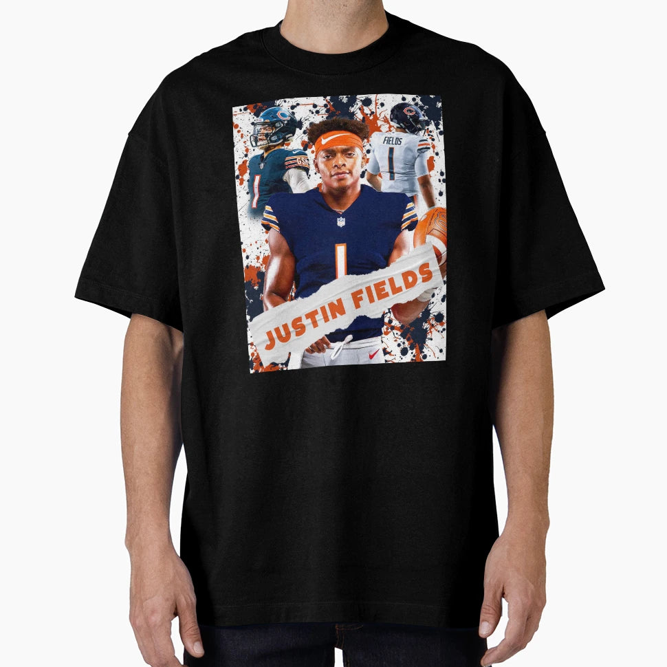 Justin Fields T-Shirt - Unique Graphic Unisex - T-Shirt, Sweatshirt, Hoodie