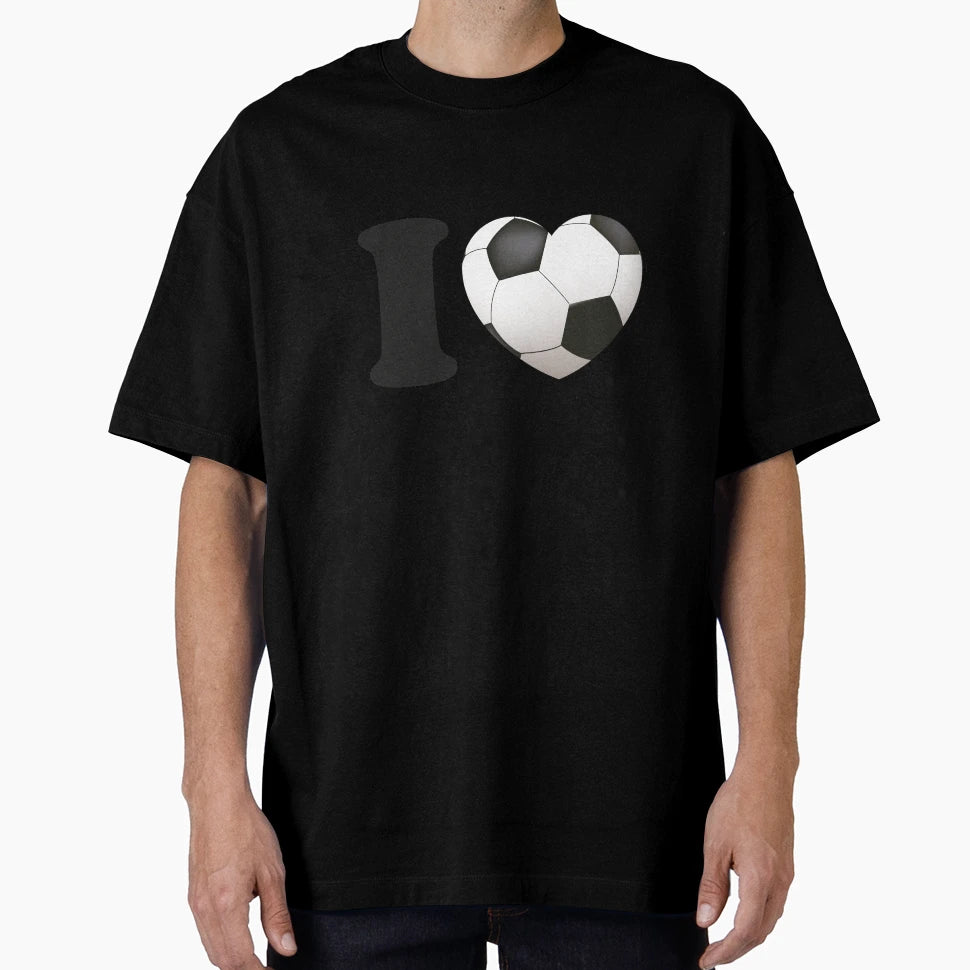 I Love Soccer T-Shirt - Minimalist Print Men Women - T-Shirt, Sweatshirt, Hoodie