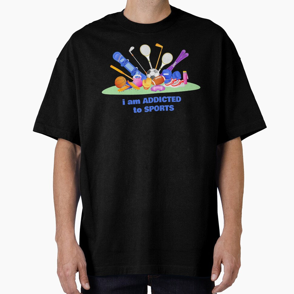 Addicted to sports by Astralia - Adult & Kids T-Shirts, Sweatshirts & Hoodies apparel design preview 1