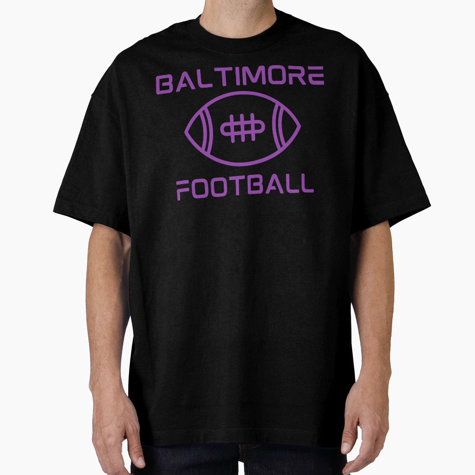 Baltimore Football T-Shirt - Minimalist Print for Adults - T-Shirt, Sweatshirt, Hoodie