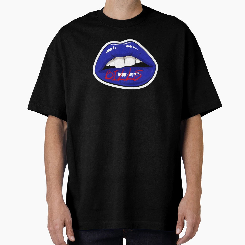 Buffalo Bills Football Lips T-Shirt - Minimalist Print Unisex - T-Shirt, Sweatshirt, Hoodie