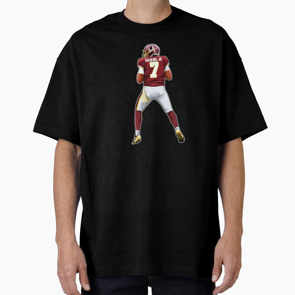 Dwayne Haskins No 7 Looks To Pass Art T-Shirt - Graphic Print Men Women - T-Shirt, Sweatshirt, Hoodie