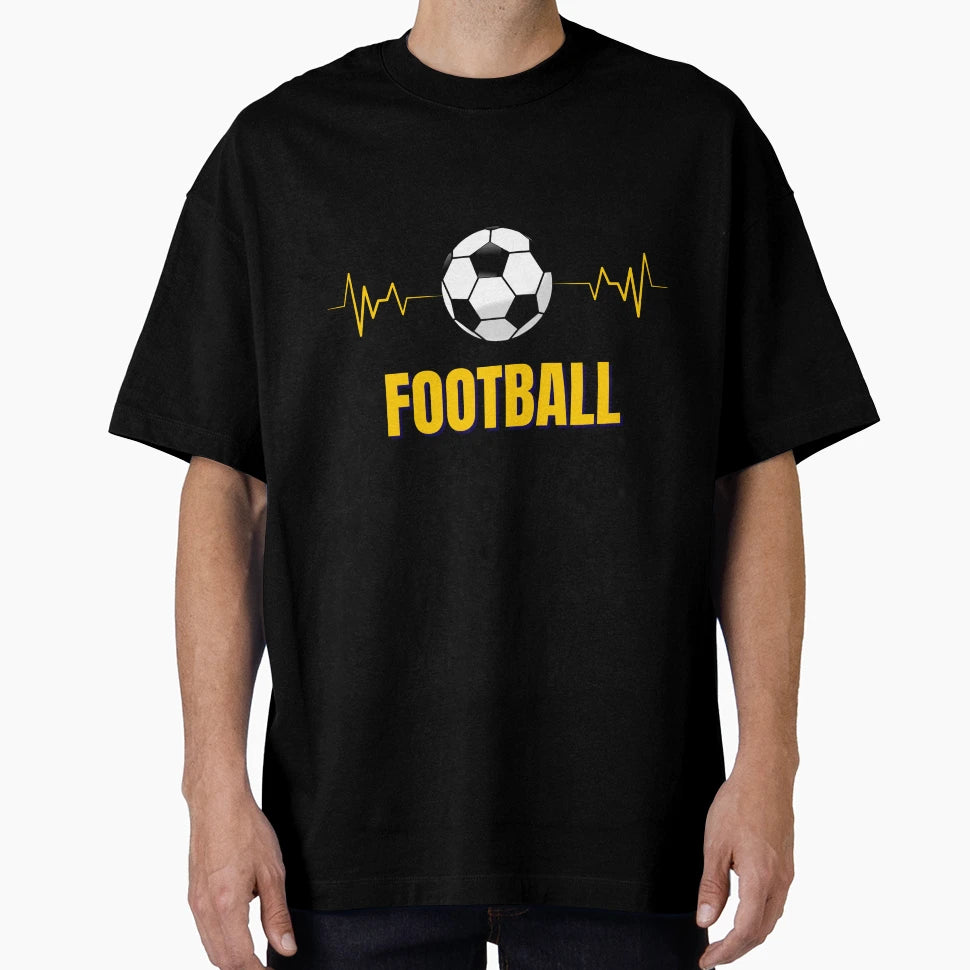 Football Heartbeat Soccer Pulse Fan T-Shirt - Custom Art Print Men Women - T-Shirt, Sweatshirt, Hoodie