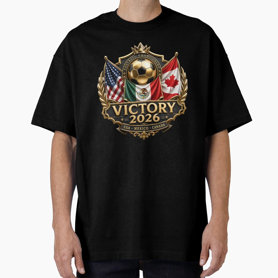 Victory 2026 Usa Mexico Canada Football T-Shirt - Trendy Graphic Men Women - T-Shirt, Sweatshirt, Hoodie