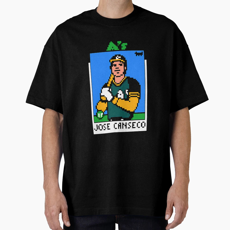 Jose Canseco Oakland As Pixel Baseball T-Shirt - Trendy Graphic Unisex - T-Shirt, Sweatshirt, Hoodie