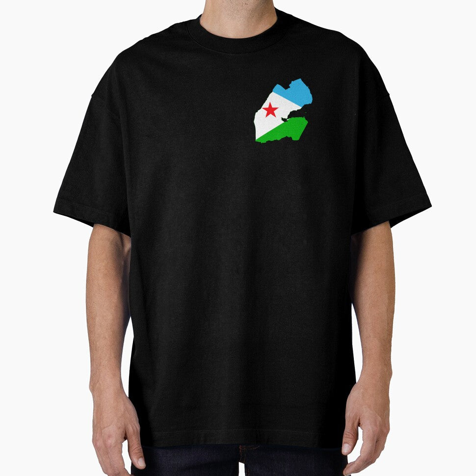 Flag Map of Djibouti by DreamBrushy - Adult & Kids T-Shirts, Sweatshirts & Hoodies apparel design preview 1