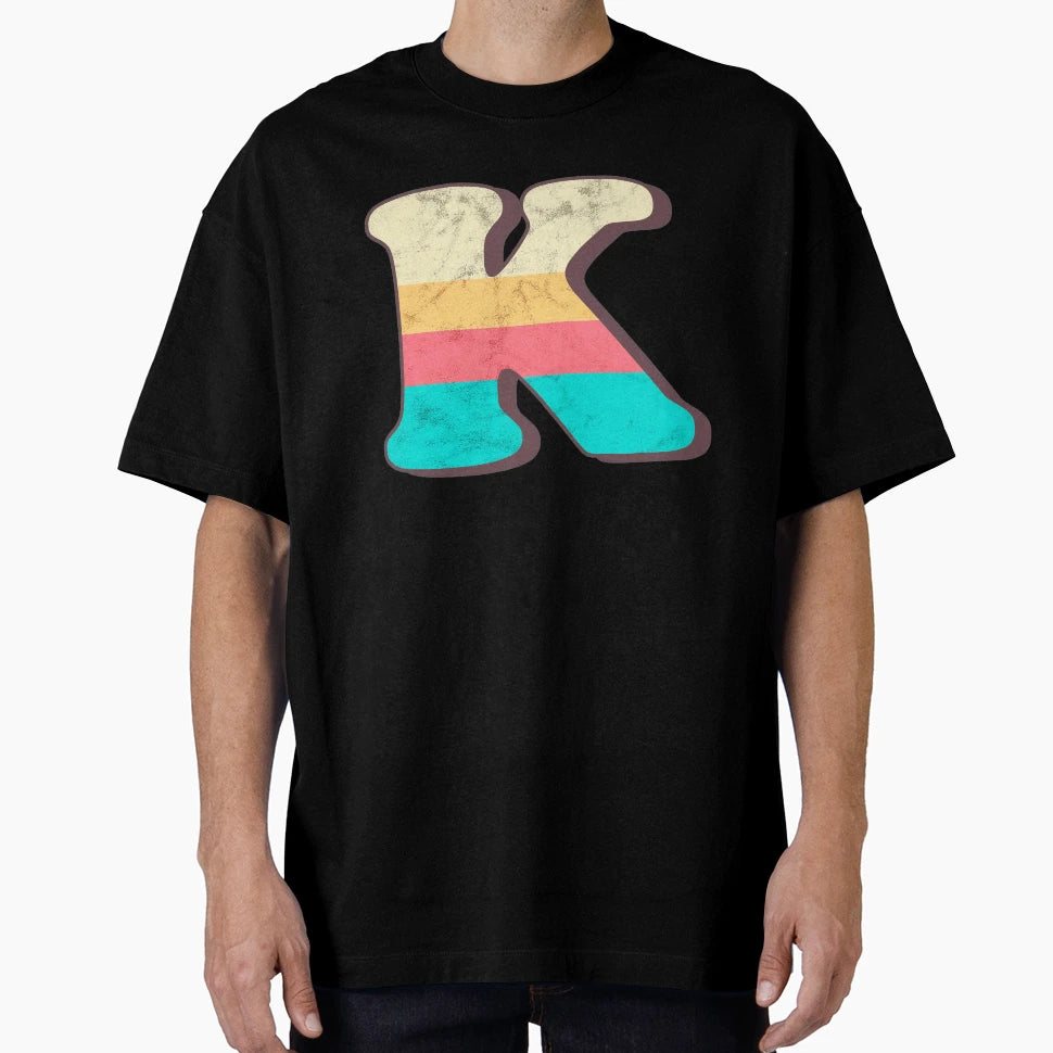 K Letter Alphabet Typography Font T-Shirt - Novelty Apparel Unisex - T-Shirt, Sweatshirt, Hoodie