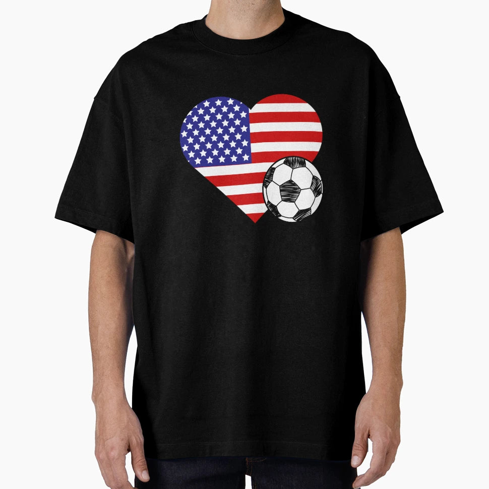 United States Soccer Heart T-Shirt - Unique Graphic for Adults - T-Shirt, Sweatshirt, Hoodie