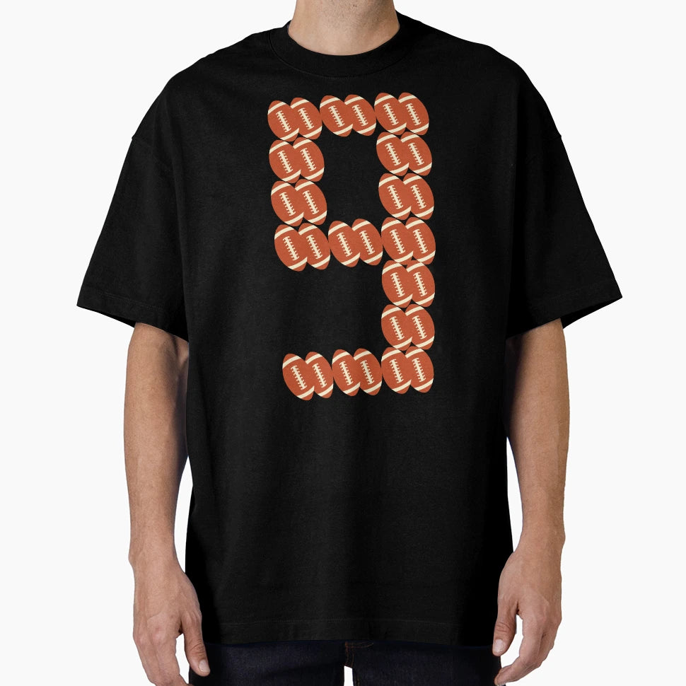 Player Number 9 Nine American T-Shirt - Casual Everyday Wear for Adults - T-Shirt, Sweatshirt, Hoodie