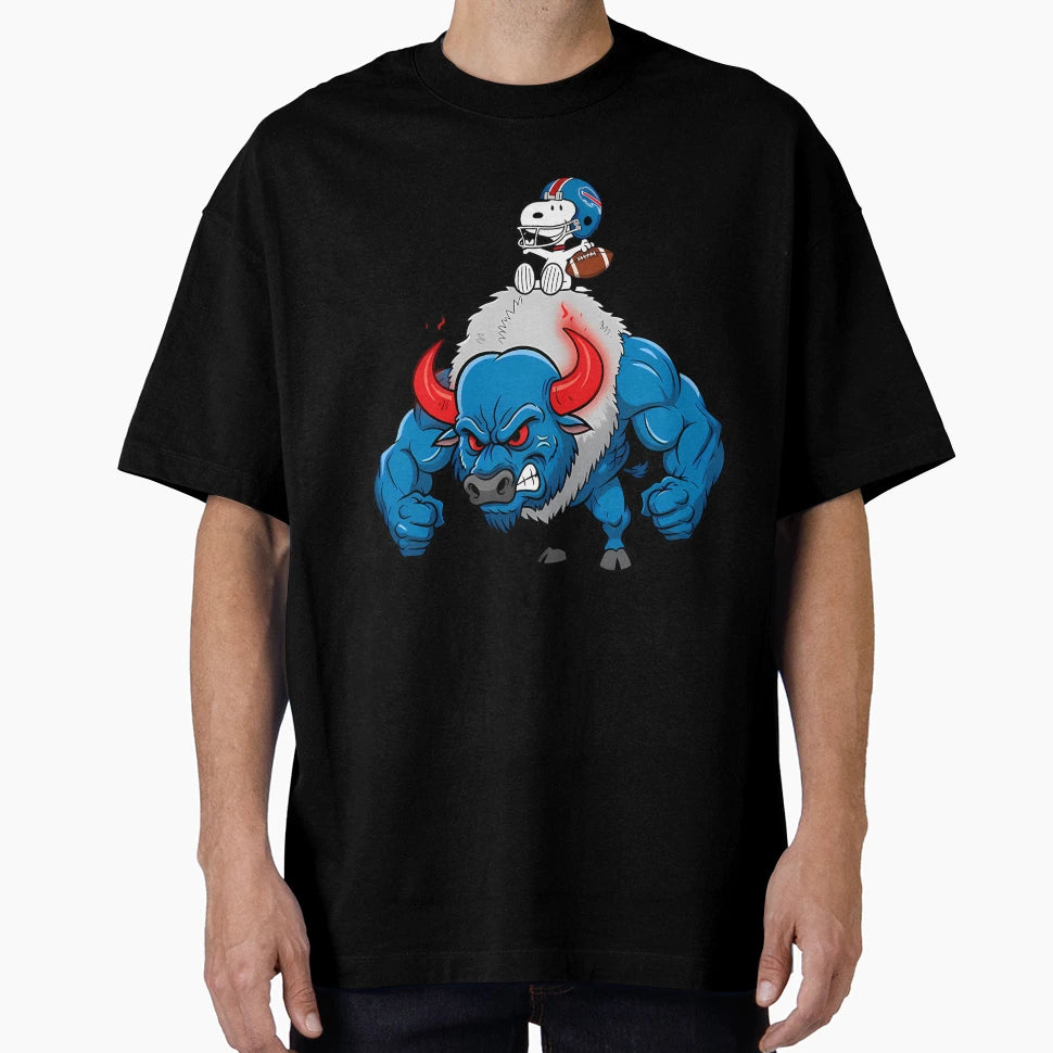 Buffalo And Snoopy Bills Football T-Shirt - Trendy Graphic Unisex - T-Shirt, Sweatshirt, Hoodie