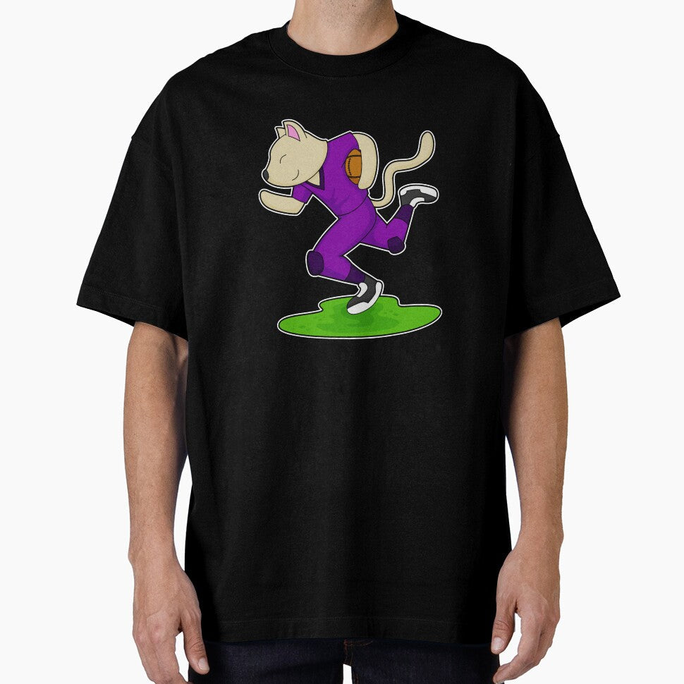 Cat Football Player by GabrieSketcham - Adult & Kids T-Shirts, Sweatshirts & Hoodies apparel design preview 1
