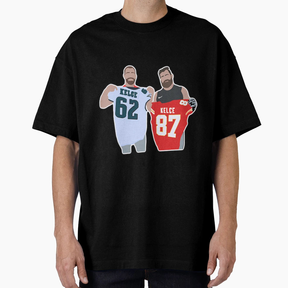 Kelce Brothers T-Shirt - Custom Art Print for Adults - T-Shirt, Sweatshirt, Hoodie