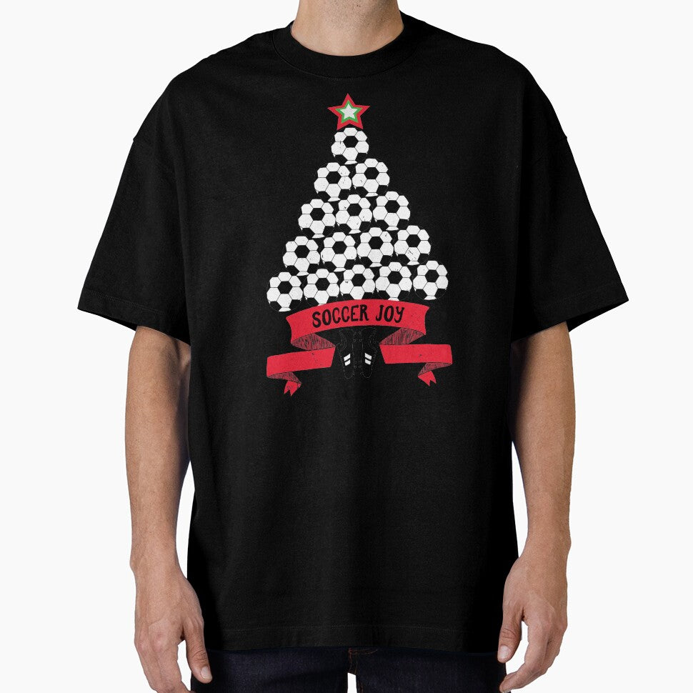Soccer Joy Holidya Tree by SharksOnShore - Adult & Kids T-Shirts, Sweatshirts & Hoodies apparel design preview 1