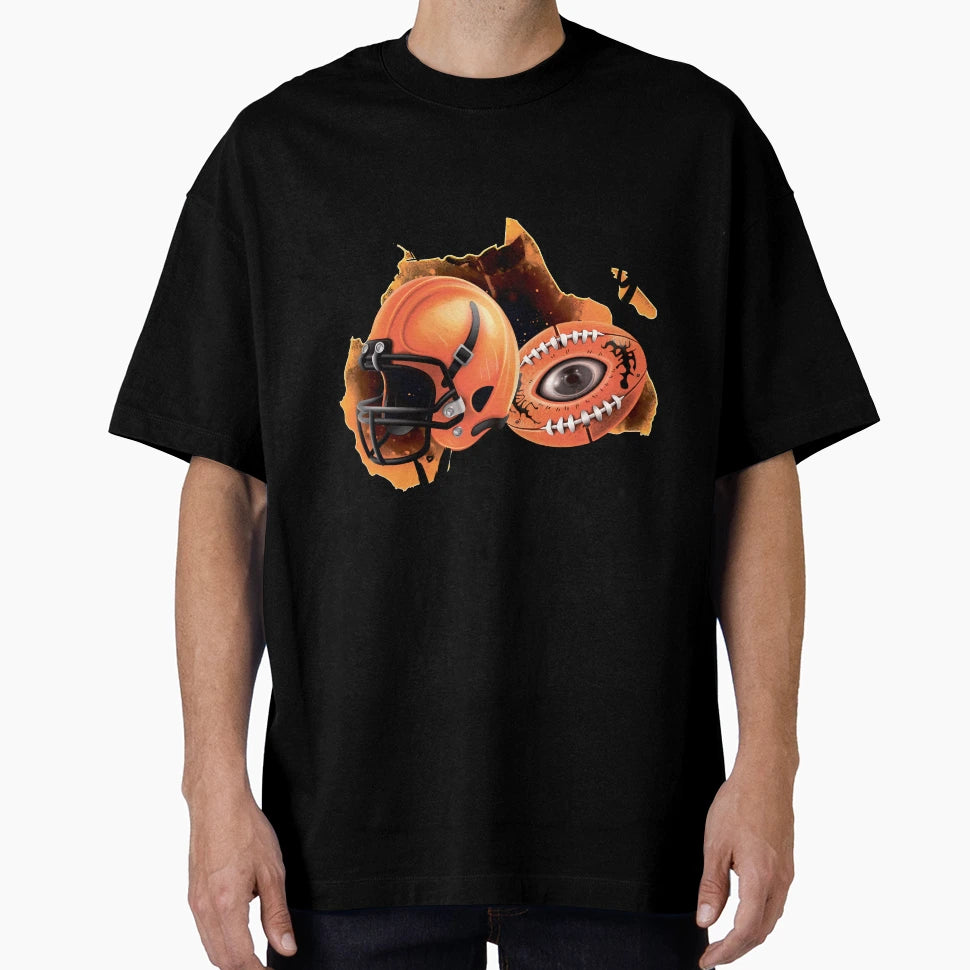 American Football Helmet Baseball Sports T-Shirt - Custom Art Print Unisex - T-Shirt, Sweatshirt, Hoodie
