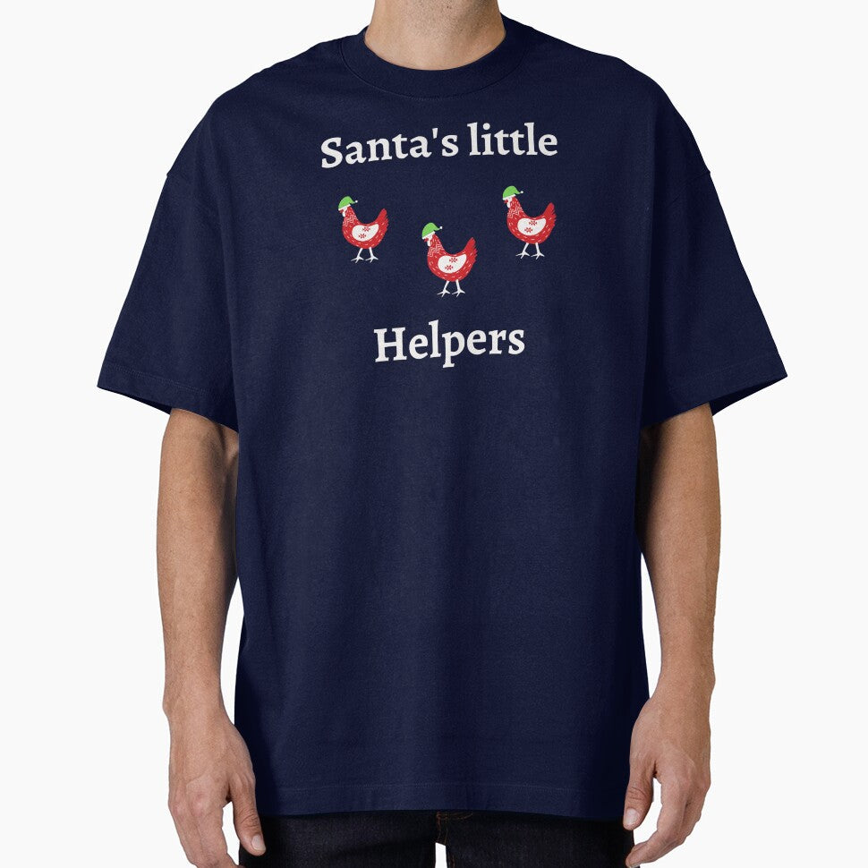 Cute Christmas Chicken Elves by Cluckin' Mad - Adult & Kids T-Shirts, Sweatshirts & Hoodies apparel design preview 1