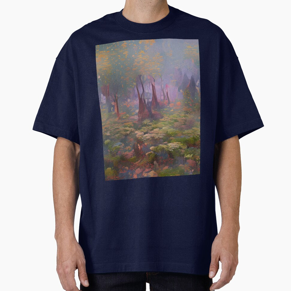 Fog Mist Painting of Trees Foggy Forest by - Adult & Kids T-Shirts, Sweatshirts & Hoodies apparel design preview 1