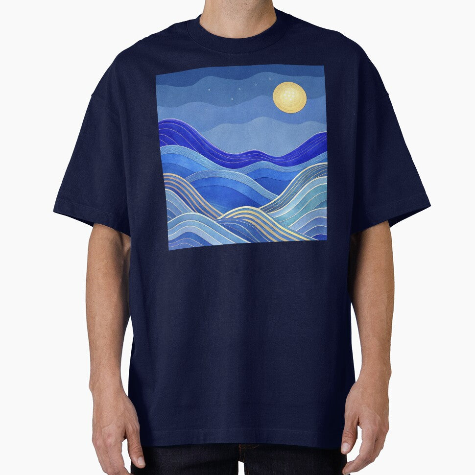 Sage Clay Boho Mountain Landscape Digital Art. by - Adult & Kids T-Shirts, Sweatshirts & Hoodies apparel design preview 1