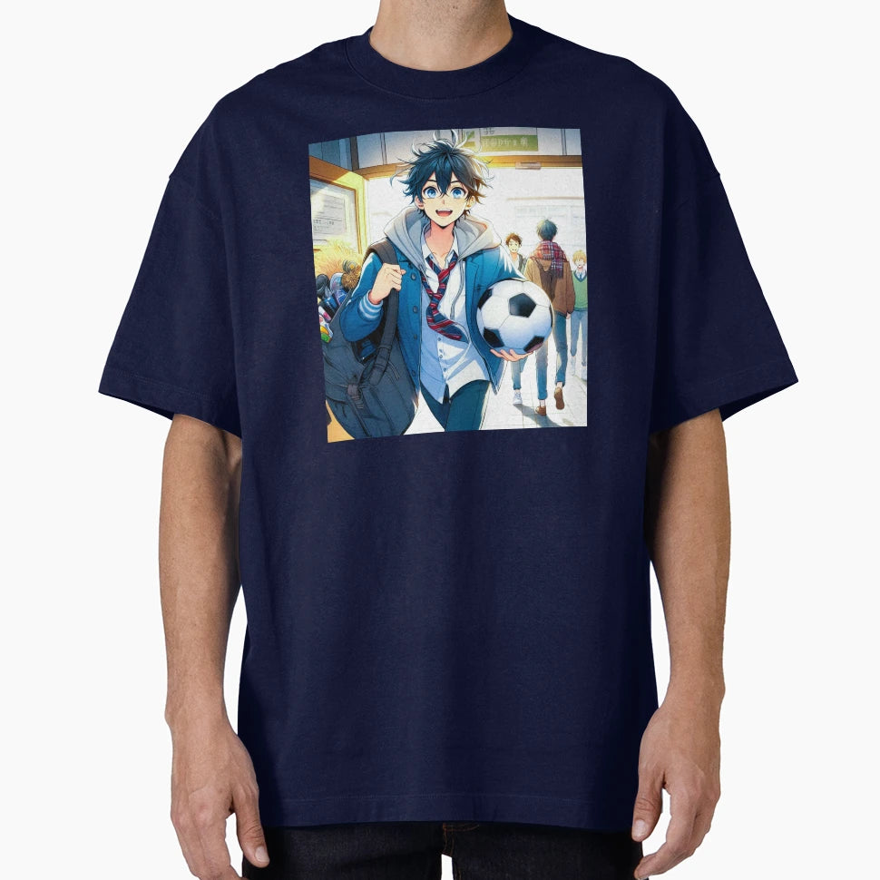 Anime Football Loving Student T-Shirt - Unique Graphic for Adults - T-Shirt, Sweatshirt, Hoodie
