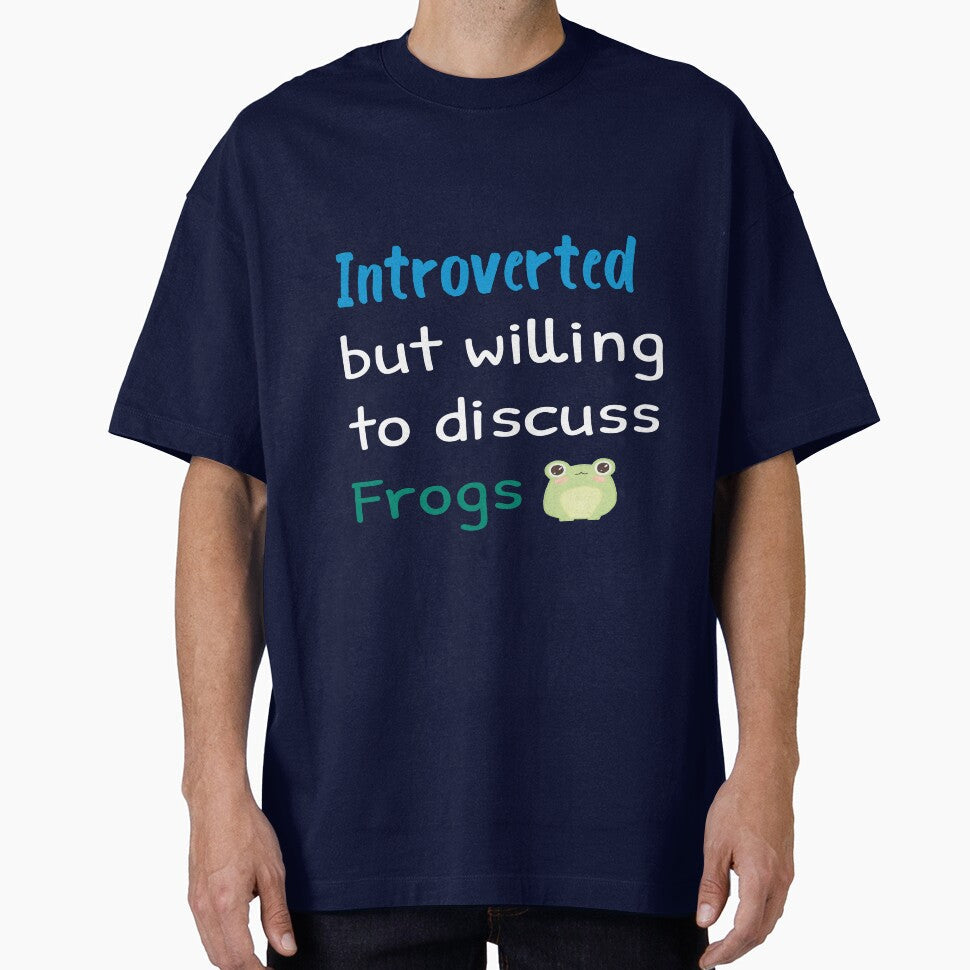 Introverted but willing to discuss Frogs funny - Adult & Kids T-Shirts, Sweatshirts & Hoodies apparel design preview 1