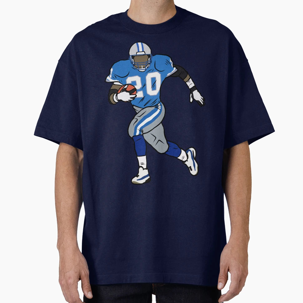 Barry Sanders Running T-Shirt - Graphic Print for Adults - T-Shirt, Sweatshirt, Hoodie