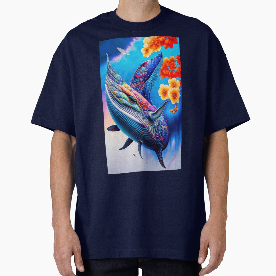 Colorful Psychedelic Whale by headstock - Adult & Kids T-Shirts, Sweatshirts & Hoodies apparel design preview 1