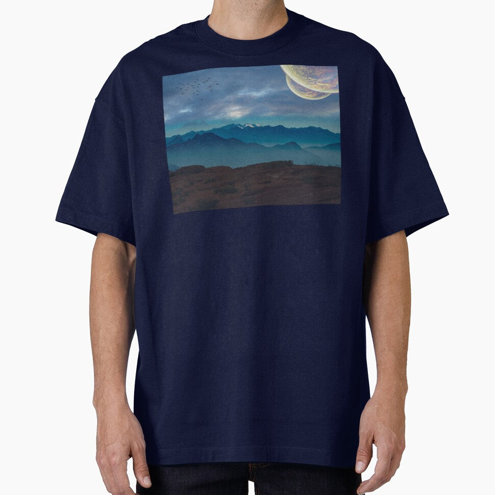 Mountain,moon,view by grickodd - Adult & Kids T-Shirts, Sweatshirts & Hoodies apparel design preview 1