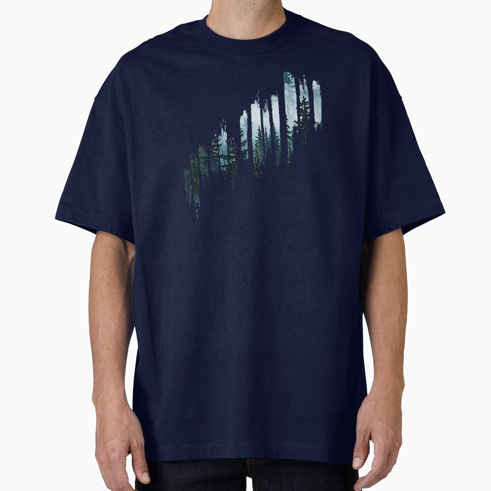 A serene and artistic forest scene by - Adult & Kids T-Shirts, Sweatshirts & Hoodies apparel design preview 1