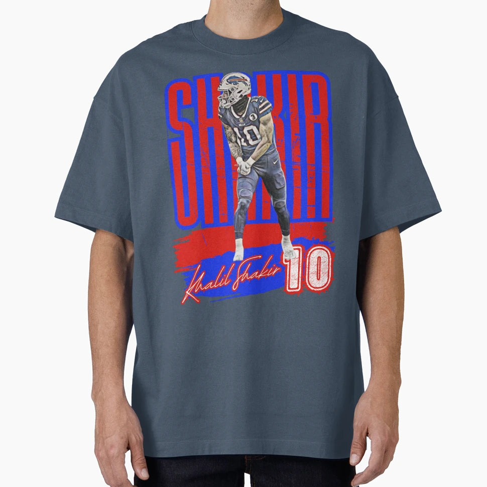 Khalil Shakir Buffalo Bills Football Art T-Shirt - Streetwear Style Unisex - T-Shirt, Sweatshirt, Hoodie
