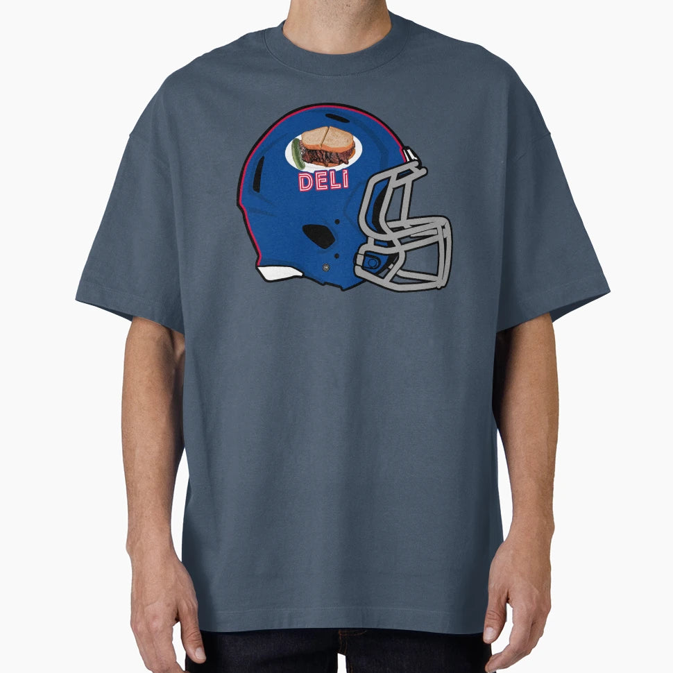 New York Deli Modern Helmet T-Shirt - Graphic Print for Adults - T-Shirt, Sweatshirt, Hoodie