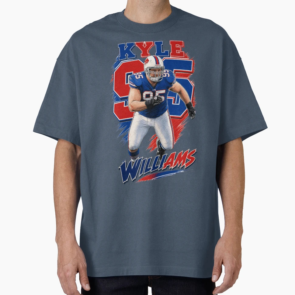 Kyle Williams Buffalo Football Stencil T-Shirt - Trendy Graphic Men Women - T-Shirt, Sweatshirt, Hoodie