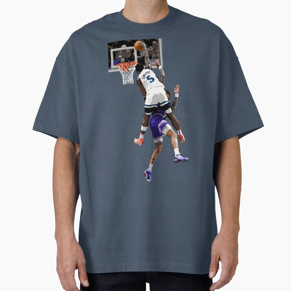 Anthony Edwards Dunk T-Shirt - Custom Art Print Unisex - T-Shirt, Sweatshirt, Hoodie
