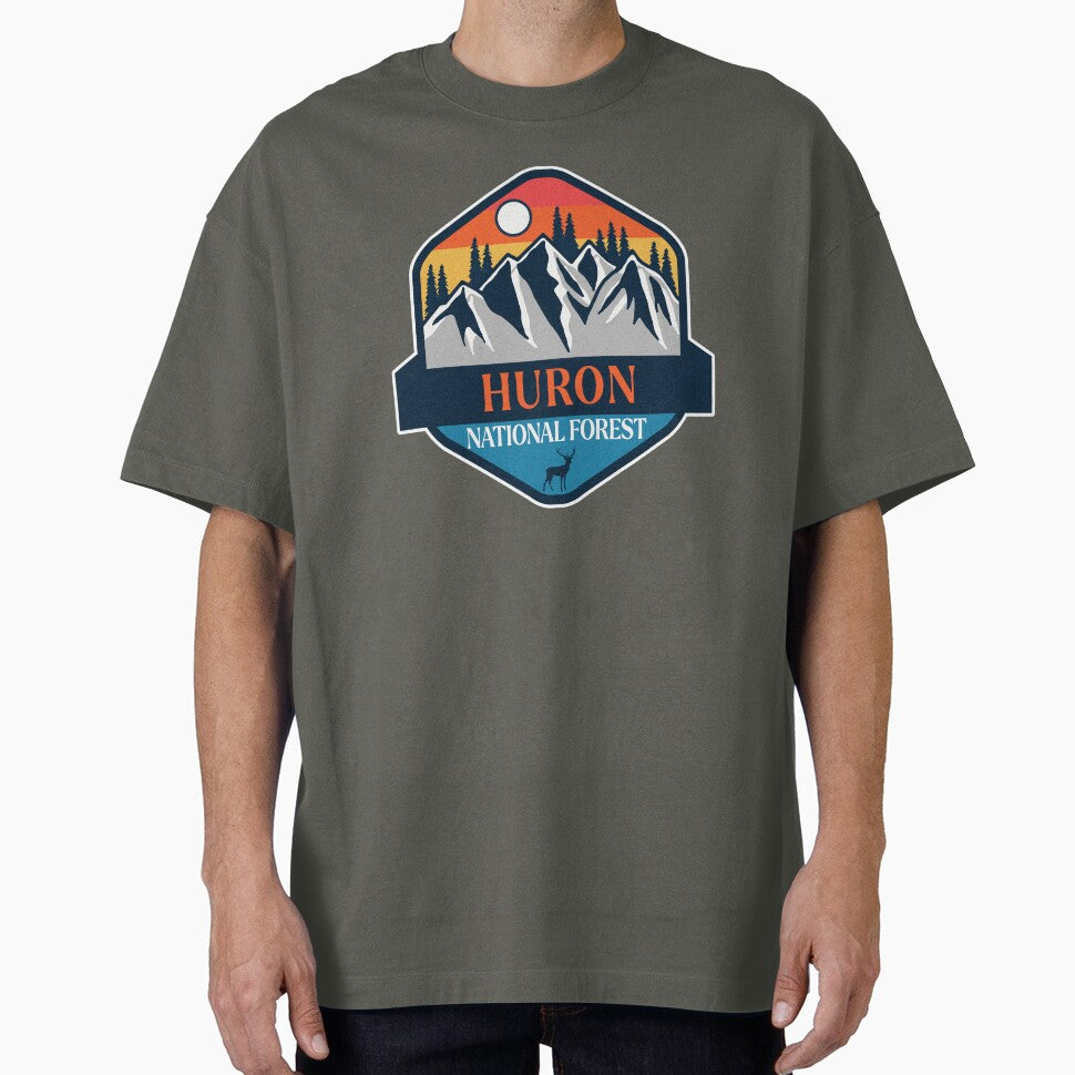 Huron national forest-Vintage by Nature-mark - Adult & Kids T-Shirts, Sweatshirts & Hoodies apparel design preview 1