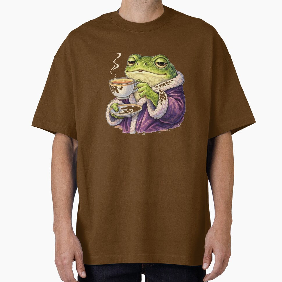 King frog in a cup of tea by FroggyOnly - Adult & Kids T-Shirts, Sweatshirts & Hoodies apparel design preview 1