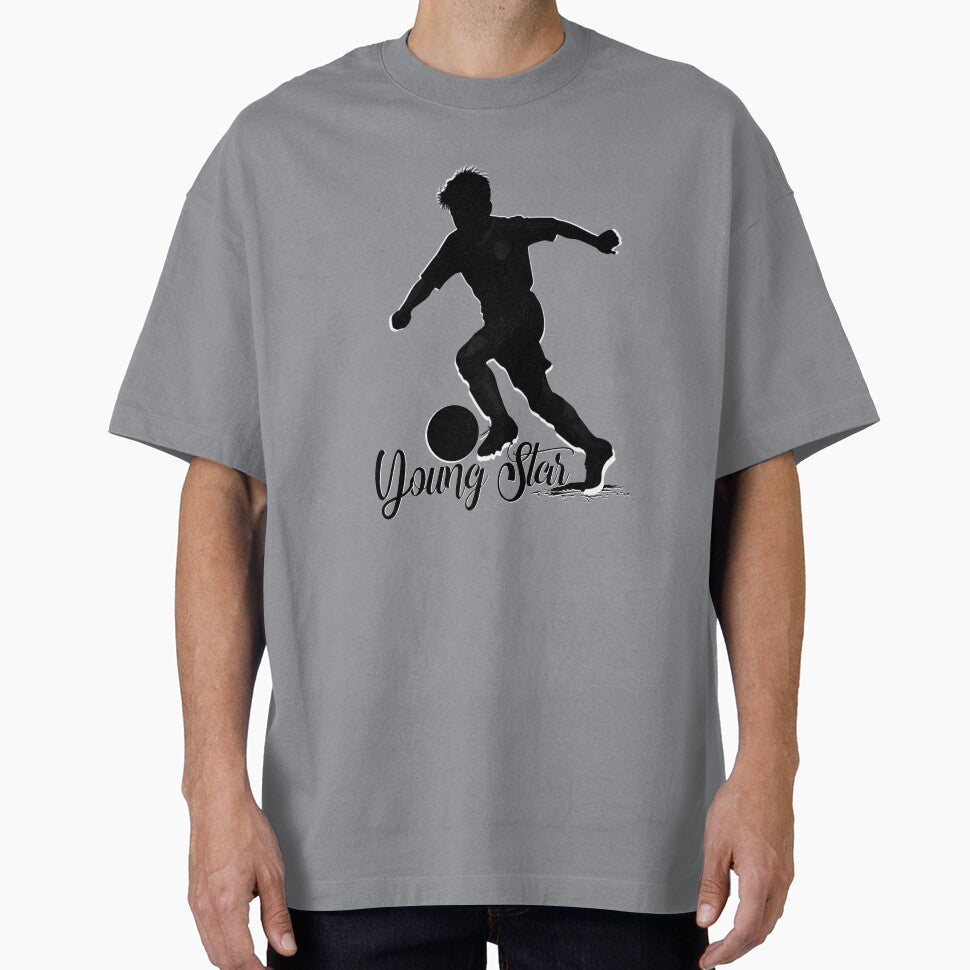 Young Star Soccer Boy Silhouette Athletic Art by - Adult & Kids T-Shirts, Sweatshirts & Hoodies apparel design preview 1