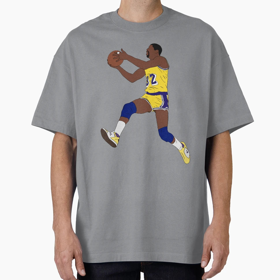 Magic Johnson Layup T-Shirt - Fun Novelty Design Men Women - T-Shirt, Sweatshirt, Hoodie