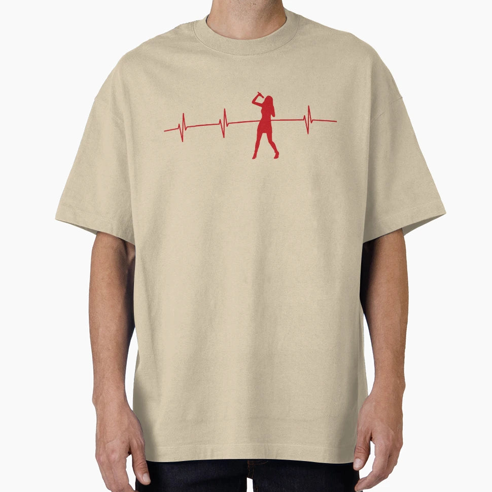 Music Heartbeat Artist Red T-Shirt - Casual Everyday Wear for Adults - T-Shirt, Sweatshirt, Hoodie
