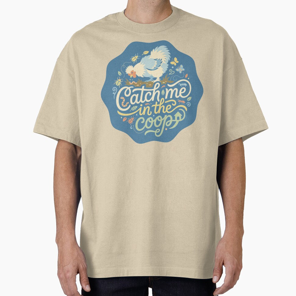 Catch Me in the Coop Silkie Chicken by Gunners - Adult & Kids T-Shirts, Sweatshirts & Hoodies apparel design preview 1