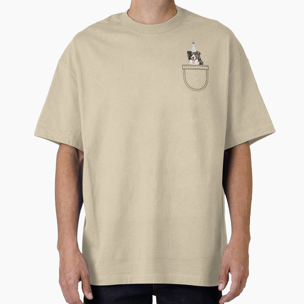 Bernese Mountain Dog In Pocket by beastieboutique - Adult & Kids T-Shirts, Sweatshirts & Hoodies apparel design preview 1