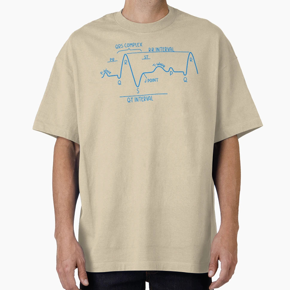 Hand Drawn Normal Electrocardiogram Ecg T-Shirt - Trendy Graphic Men Women - T-Shirt, Sweatshirt, Hoodie