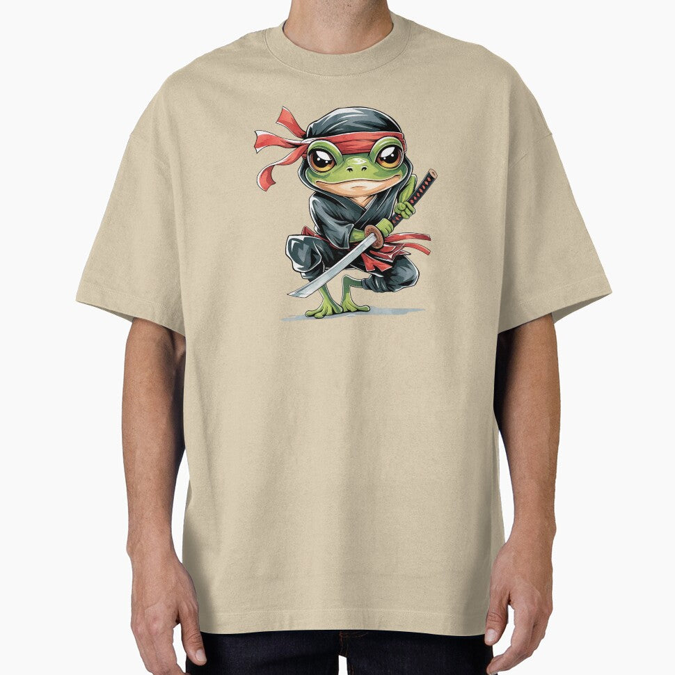 Cute Frog Ninja Kawaii Samurai Cartoon Funny Animal - Adult & Kids T-Shirts, Sweatshirts & Hoodies apparel design preview 1