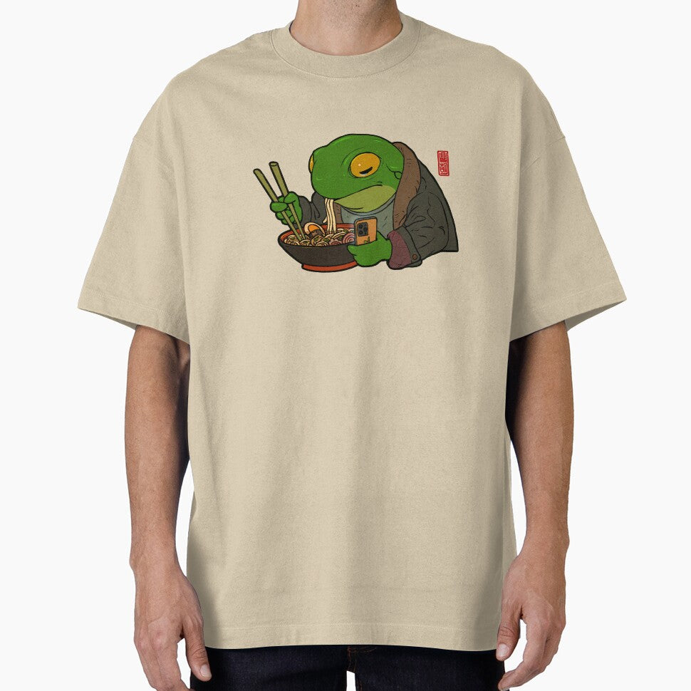Ramen Lover Frog by DingHuArt - Adult & Kids T-Shirts, Sweatshirts & Hoodies apparel design preview 1