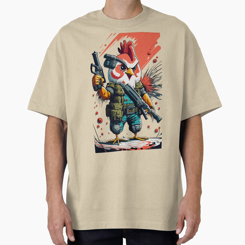 Heavily Armed Muscular Chicken by Sketch-Shack - Adult & Kids T-Shirts, Sweatshirts & Hoodies apparel design preview 1