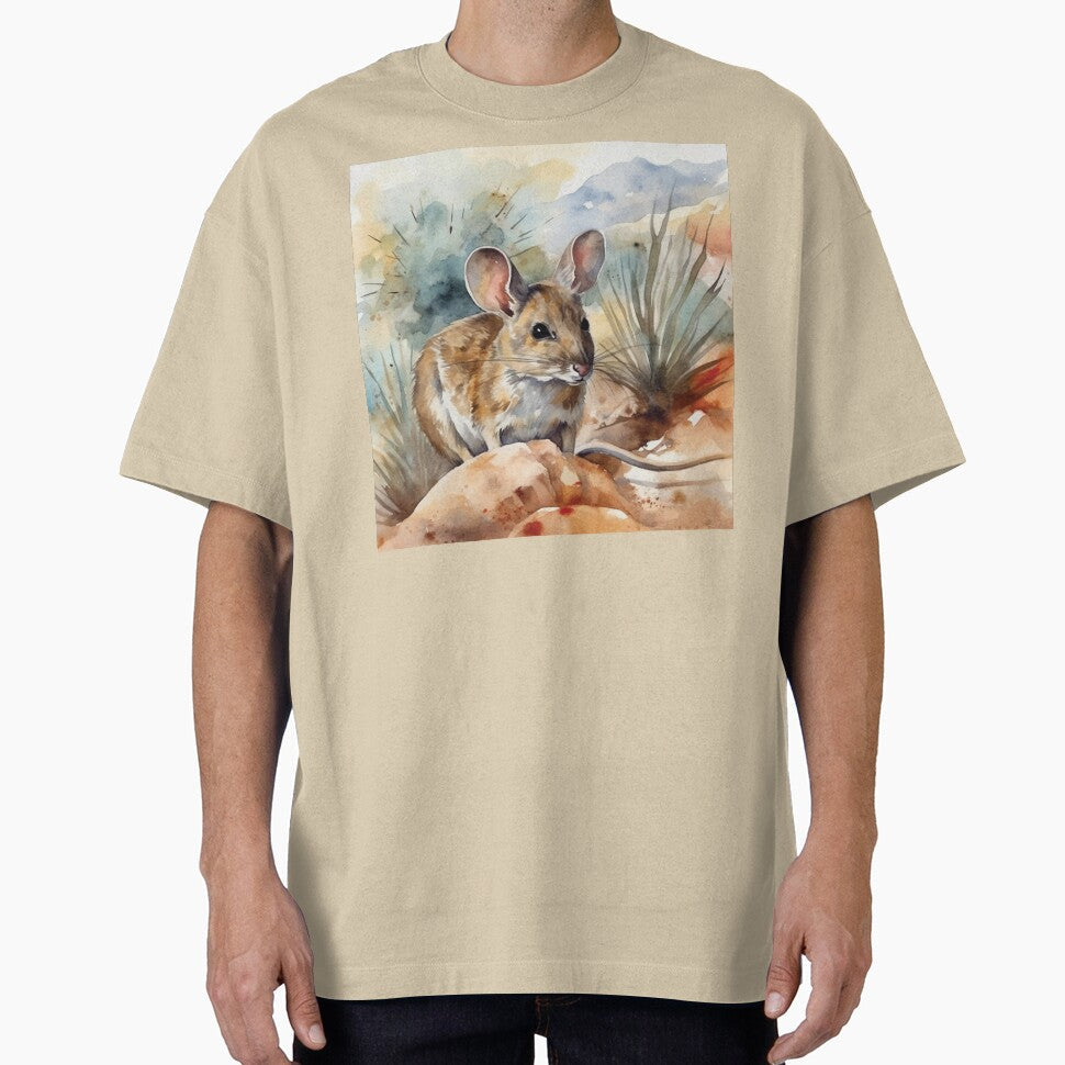 A Kangaroo Rat Boho Desert Landscape Watercolors by - Adult & Kids T-Shirts, Sweatshirts & Hoodies apparel design preview 1