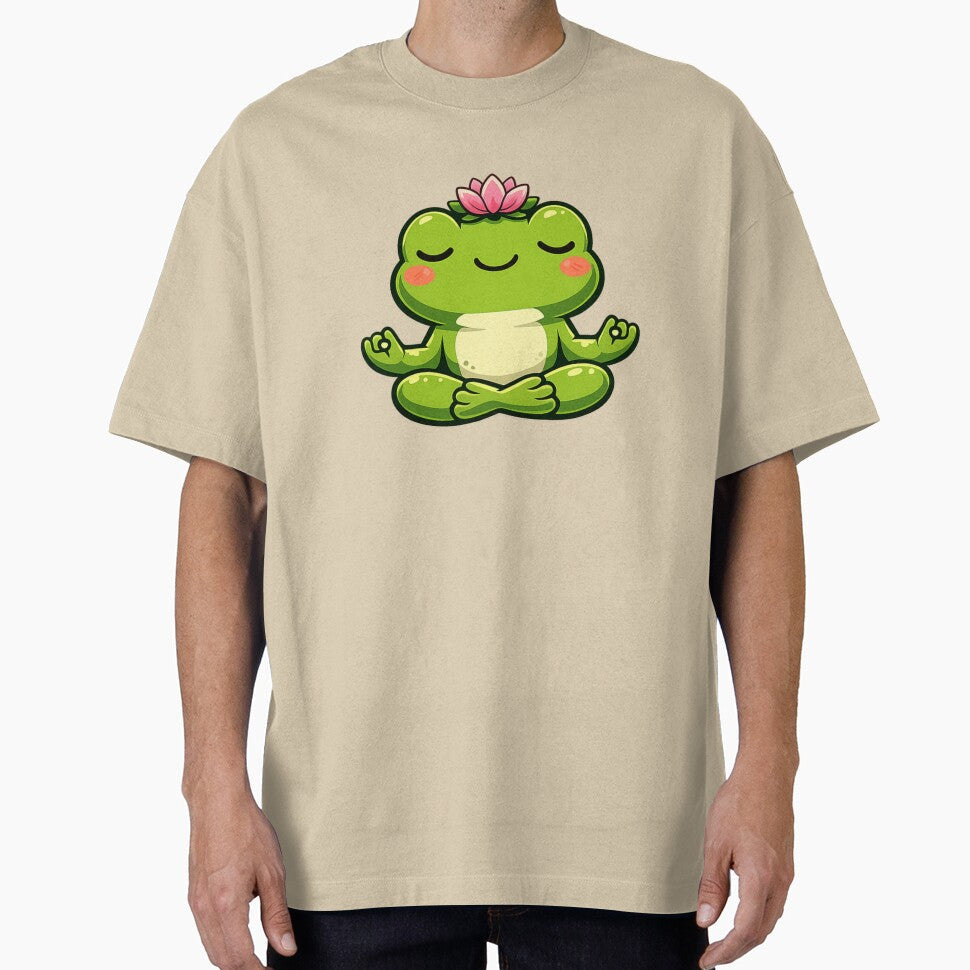 Zen frog in lotus posture by FroggyOnly - Adult & Kids T-Shirts, Sweatshirts & Hoodies apparel design preview 1