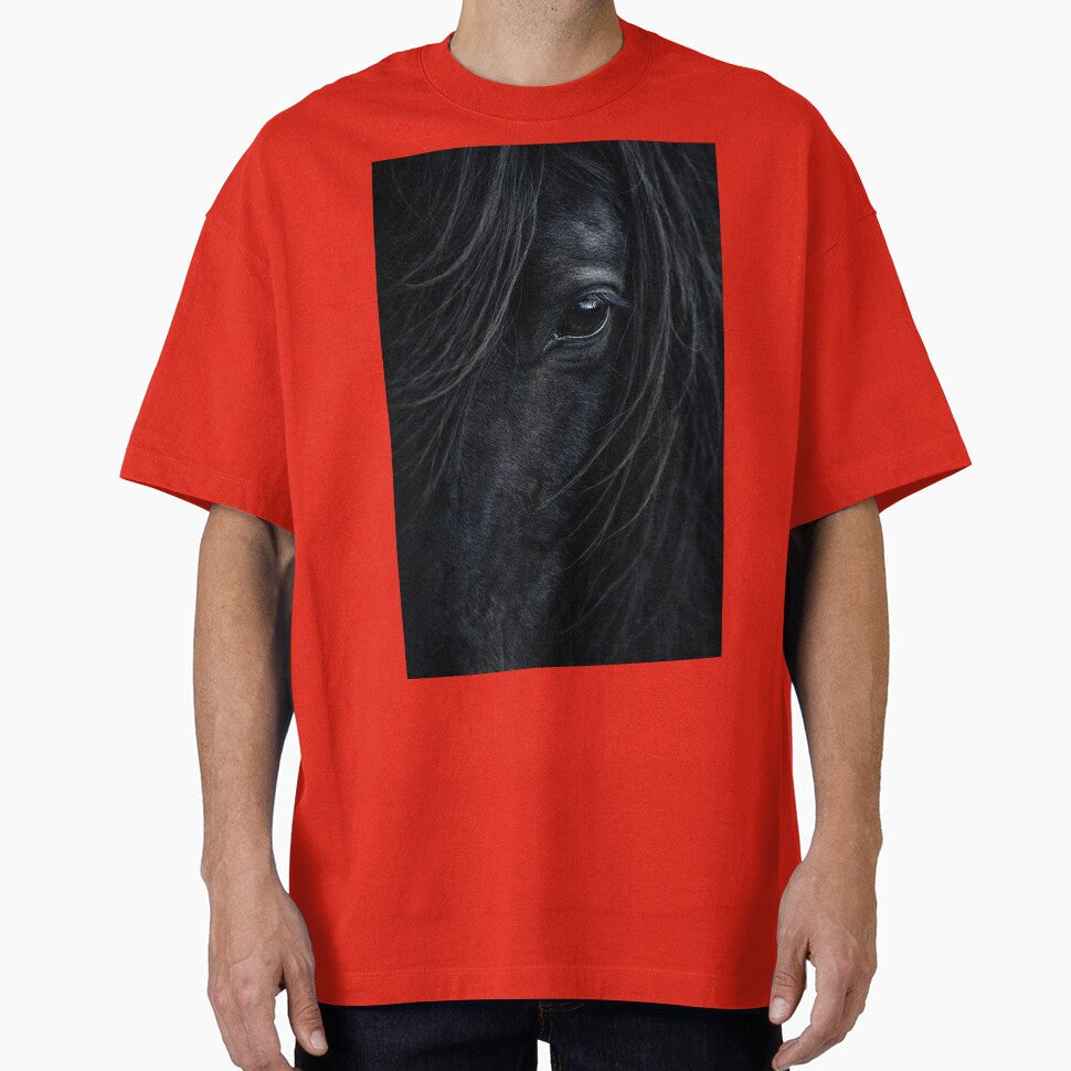 Black horse Majestic close up by LuluLeb - Adult & Kids T-Shirts, Sweatshirts & Hoodies apparel design preview 1