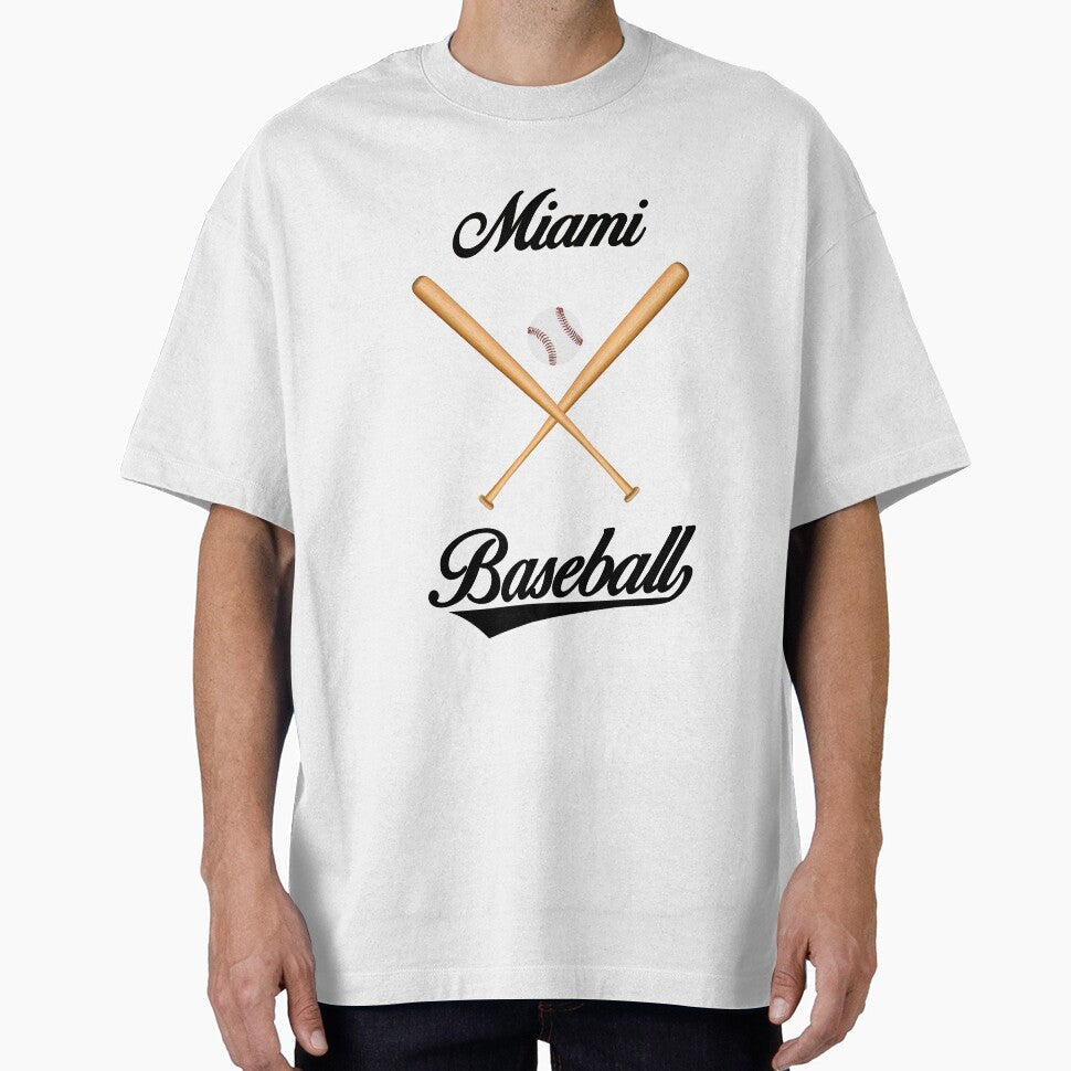 Miami Baseball for Men and Women by AllStarMerch - Adult & Kids T-Shirts, Sweatshirts & Hoodies apparel design preview 1