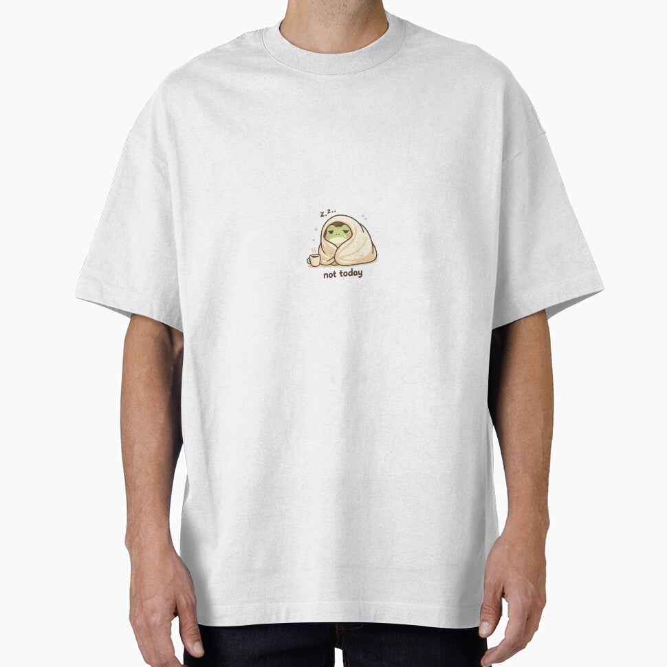 Not Today Frog Wrapped in Blanket Cute Cozy Kawaii - Adult & Kids T-Shirts, Sweatshirts & Hoodies apparel design preview 1