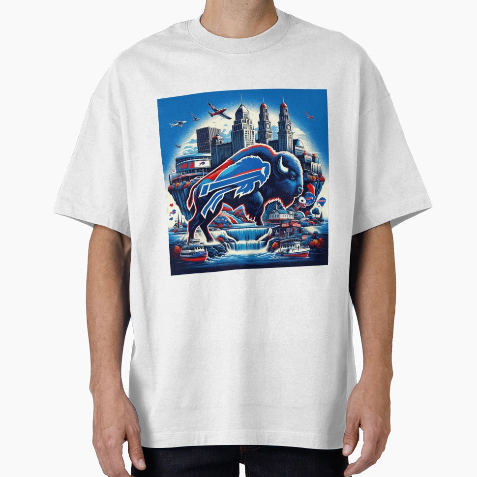 Buffalo Bills Artwork T-Shirt - Unique Graphic for Adults - T-Shirt, Sweatshirt, Hoodie