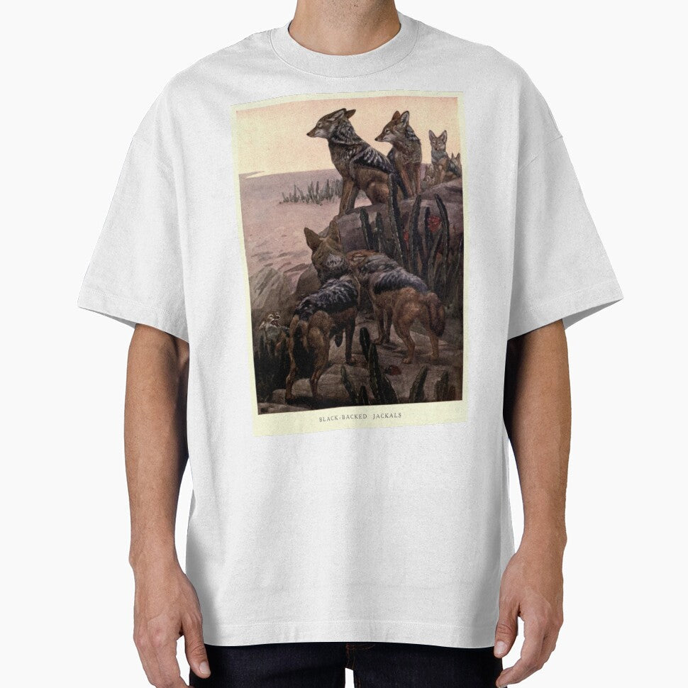 Vintage Jackals Painting (1909) by BravuraMedia - Adult & Kids T-Shirts, Sweatshirts & Hoodies apparel design preview 1
